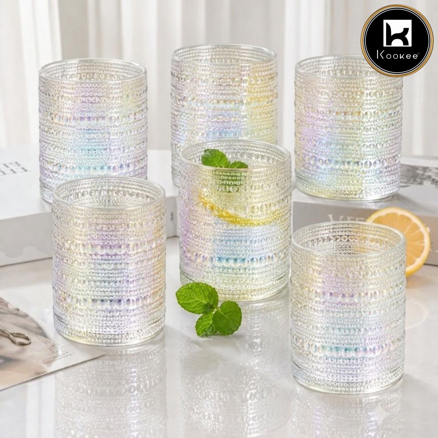 Kookee Whiskey Glasses, Transparent, ART12119