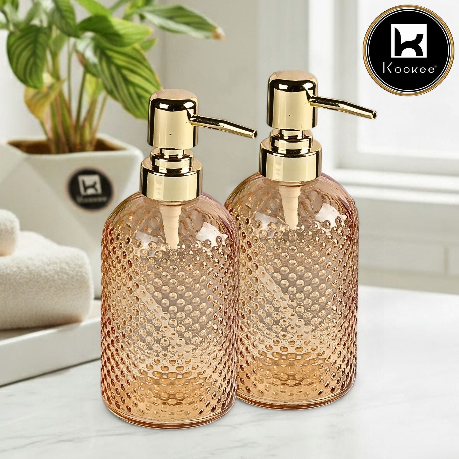 Glass Soap Dispenser for handwash, Blue (Set of 1) (11915)