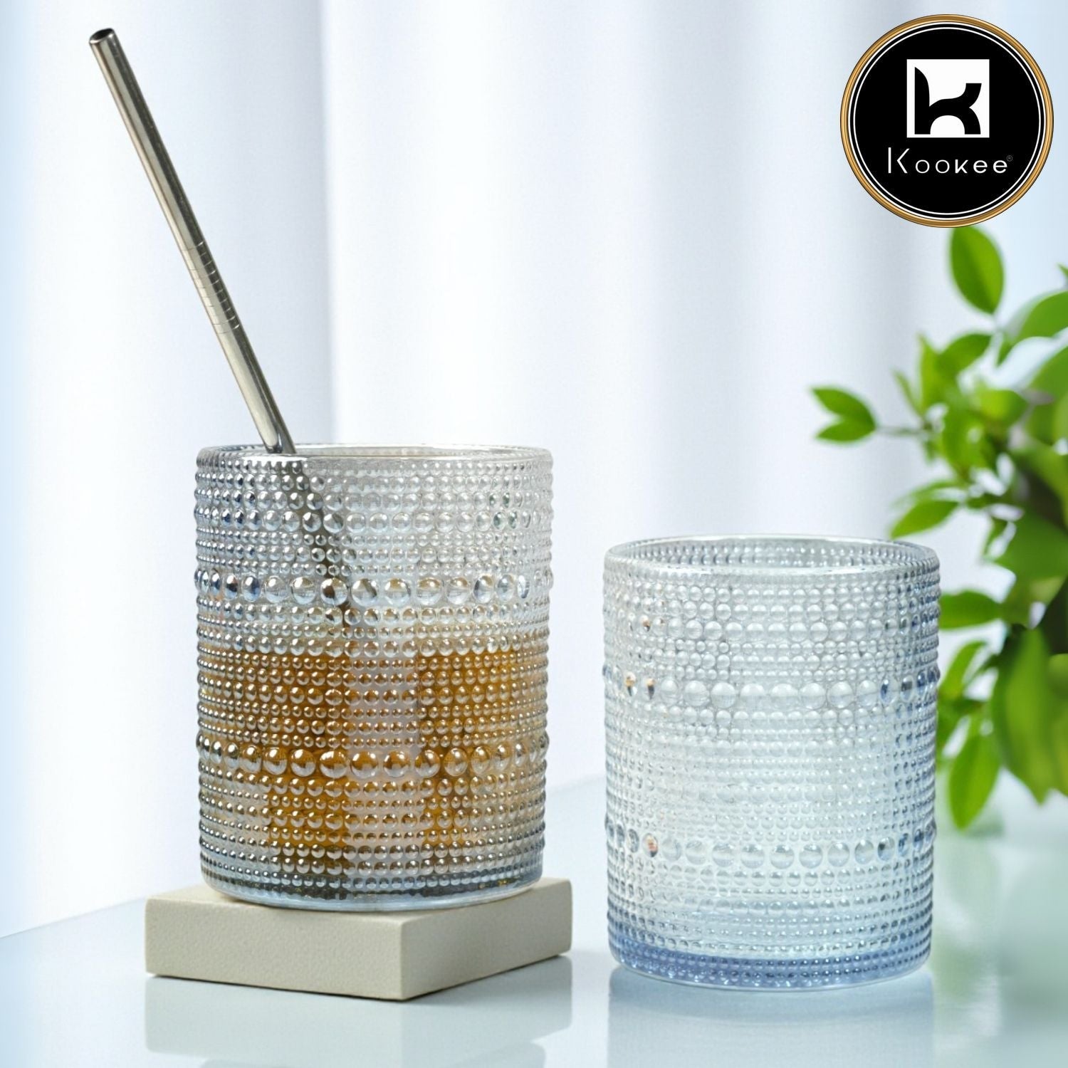 Jupiter Vintage Hobnail Old Fashioned Bubble Glasses (Set of 6) (12223)