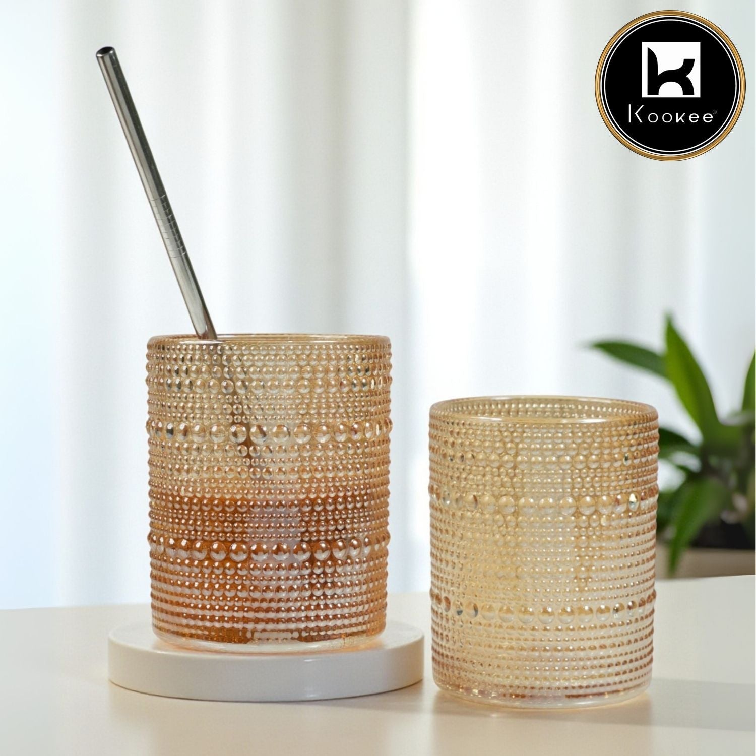 Jupiter Vintage Hobnail Old Fashioned Bubble Glasses (Set of 6) (12224)