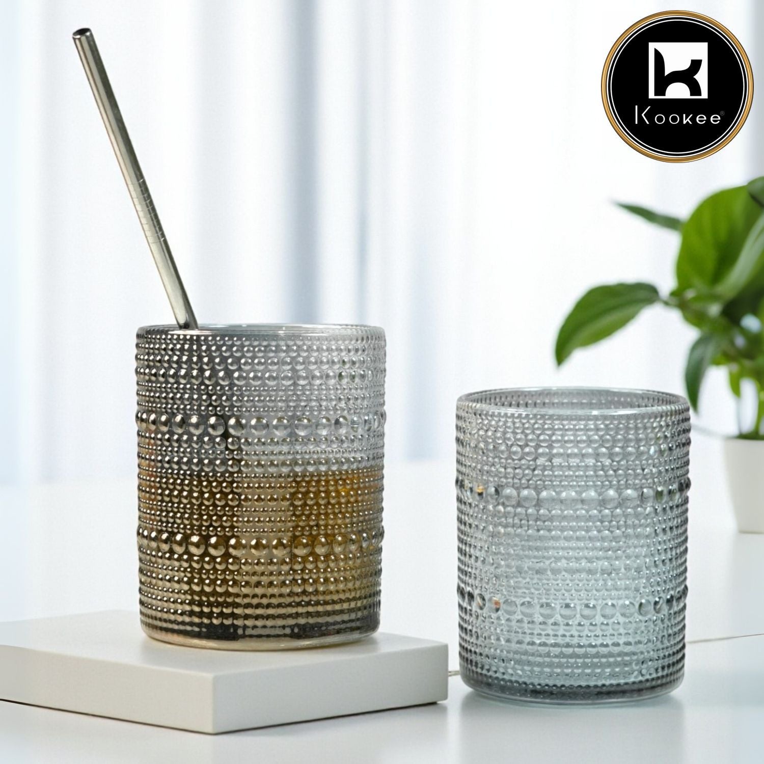 Jupiter Vintage Hobnail Old Fashioned Bubble Glasses (Set of 6) (12225)