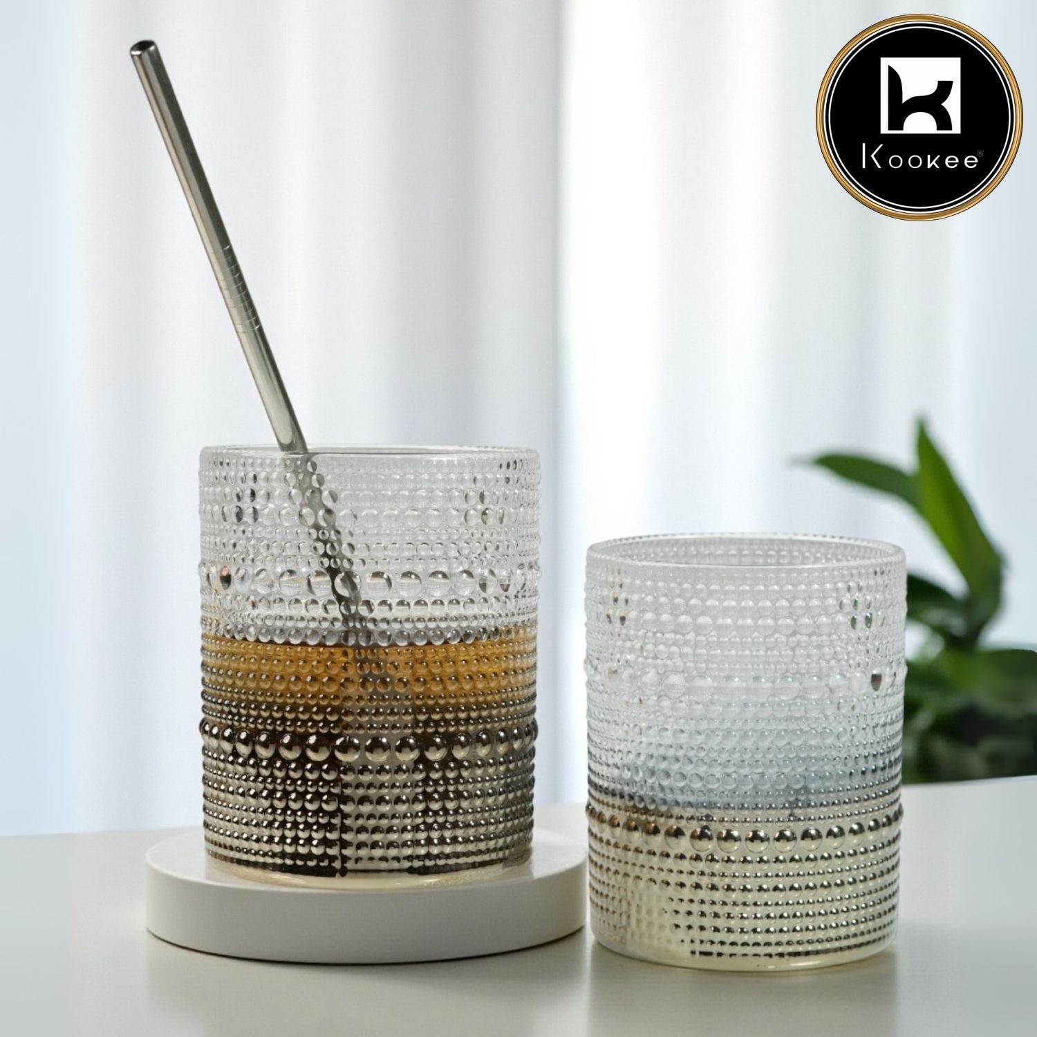 Jupiter Vintage Hobnail Old Fashioned Bubble Glasses (Set of 6) (12227)