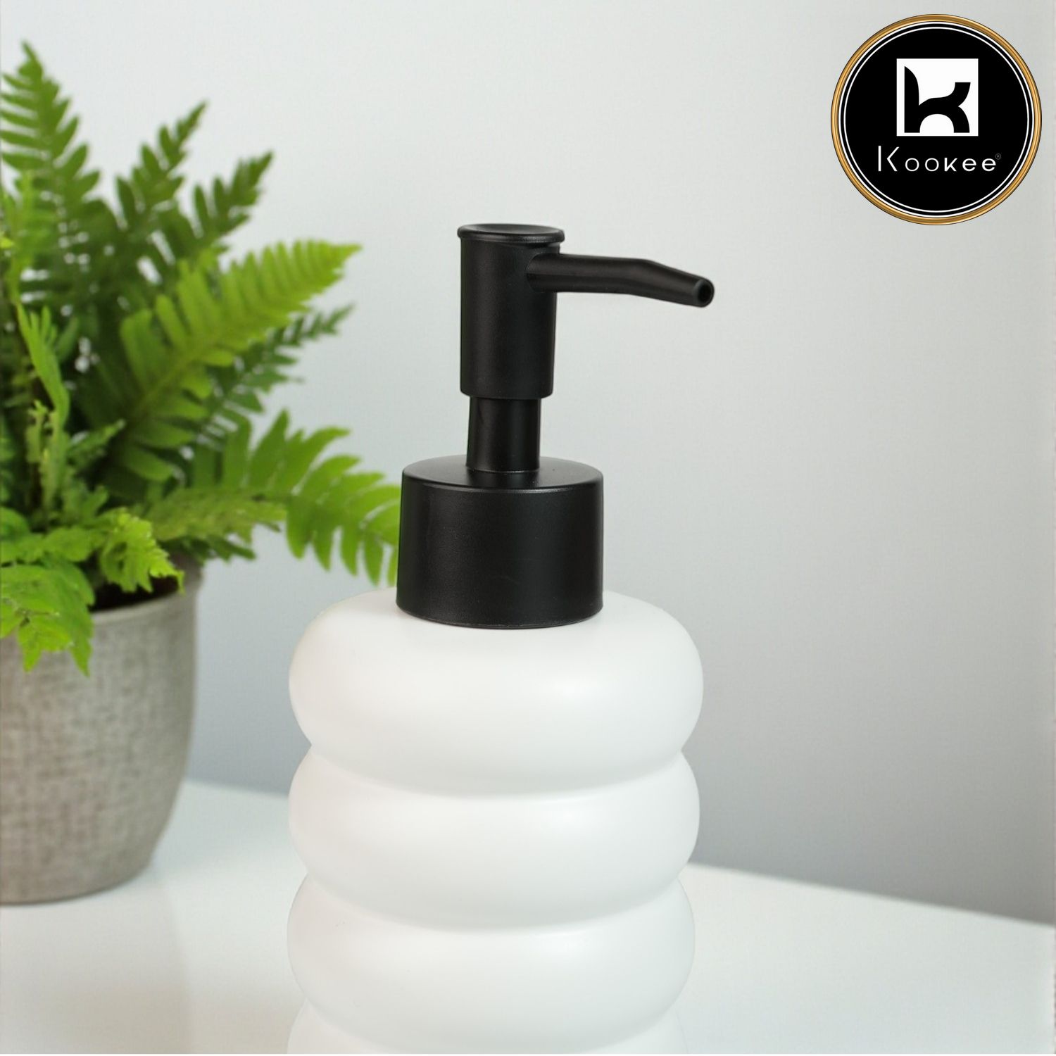 Ceramic Soap Dispenser for handwash for Bathroom, White, (Set of 1) (12237)