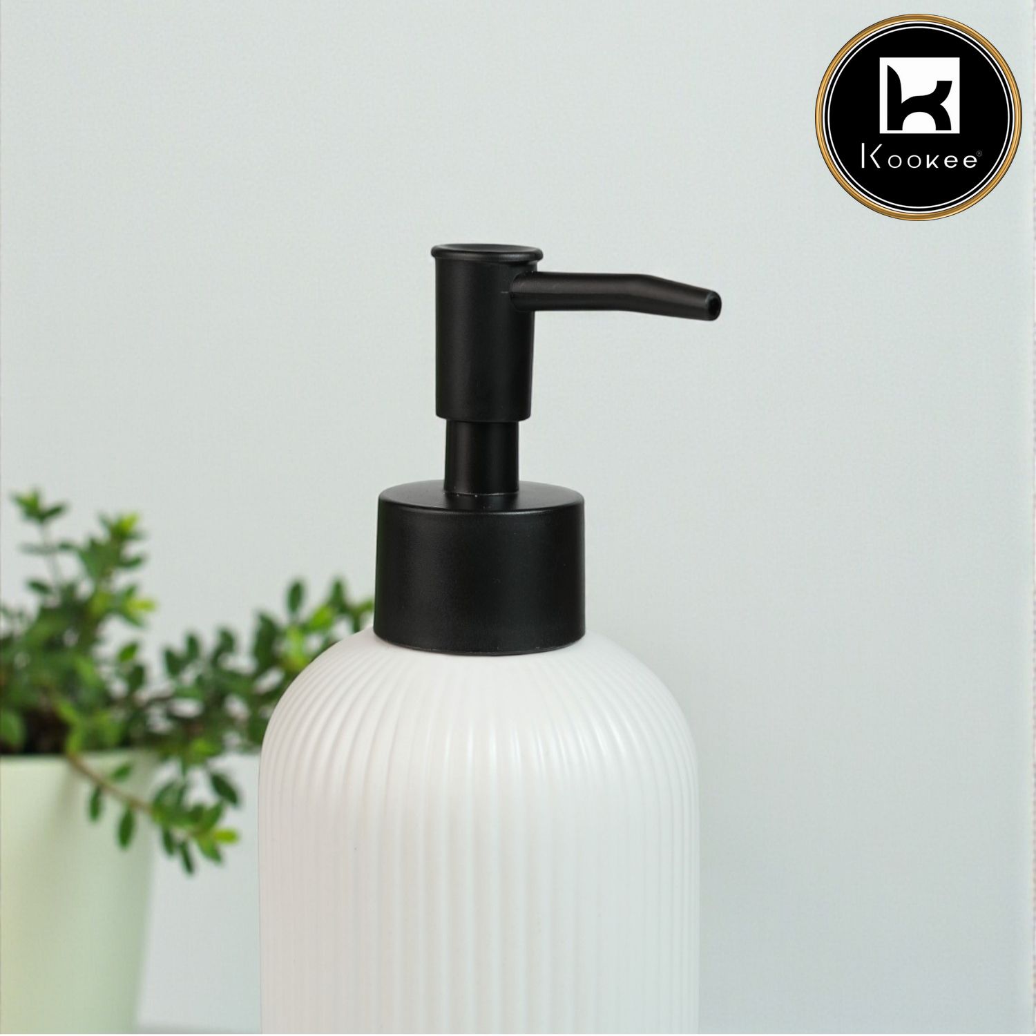 Ceramic Soap Dispenser for handwash for Bathroom, White, (Set of 1) (12244)