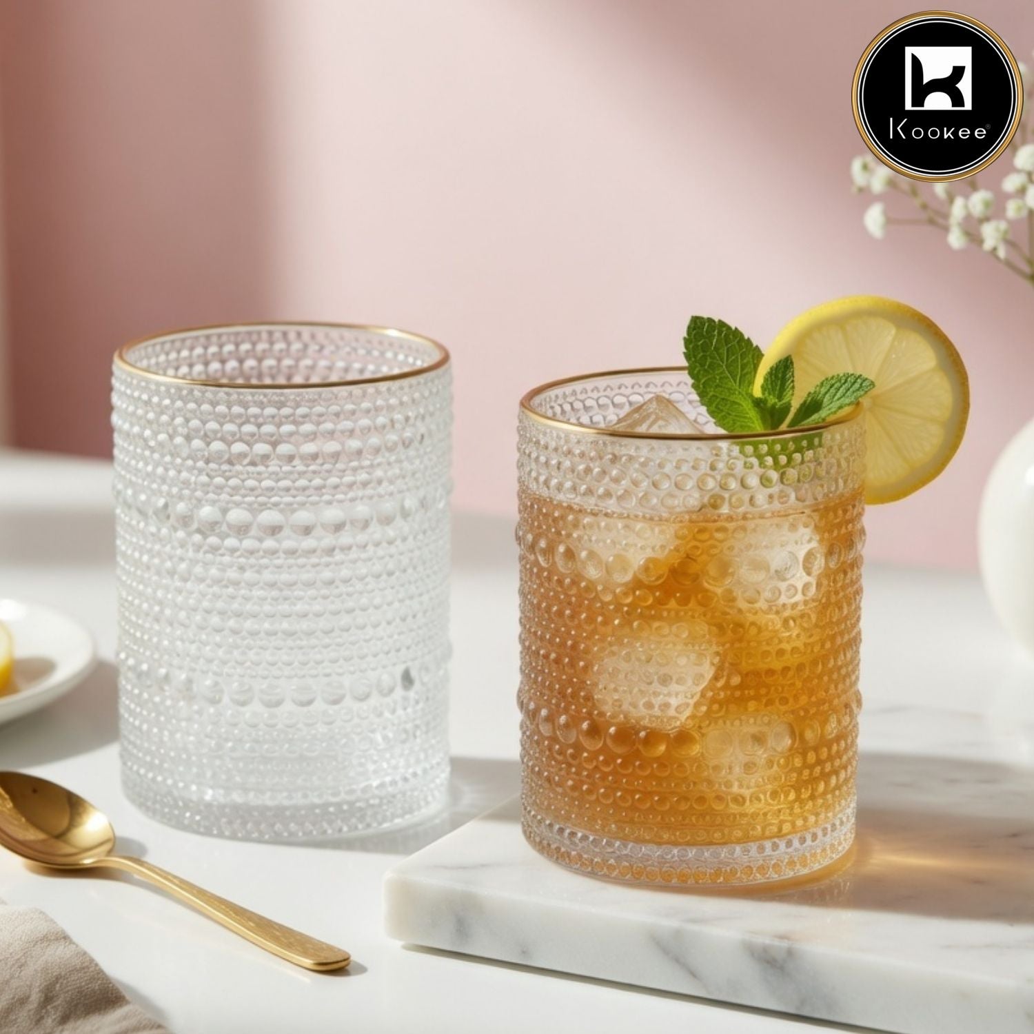 Kookee Whiskey Glasses, Transparent, ART12263