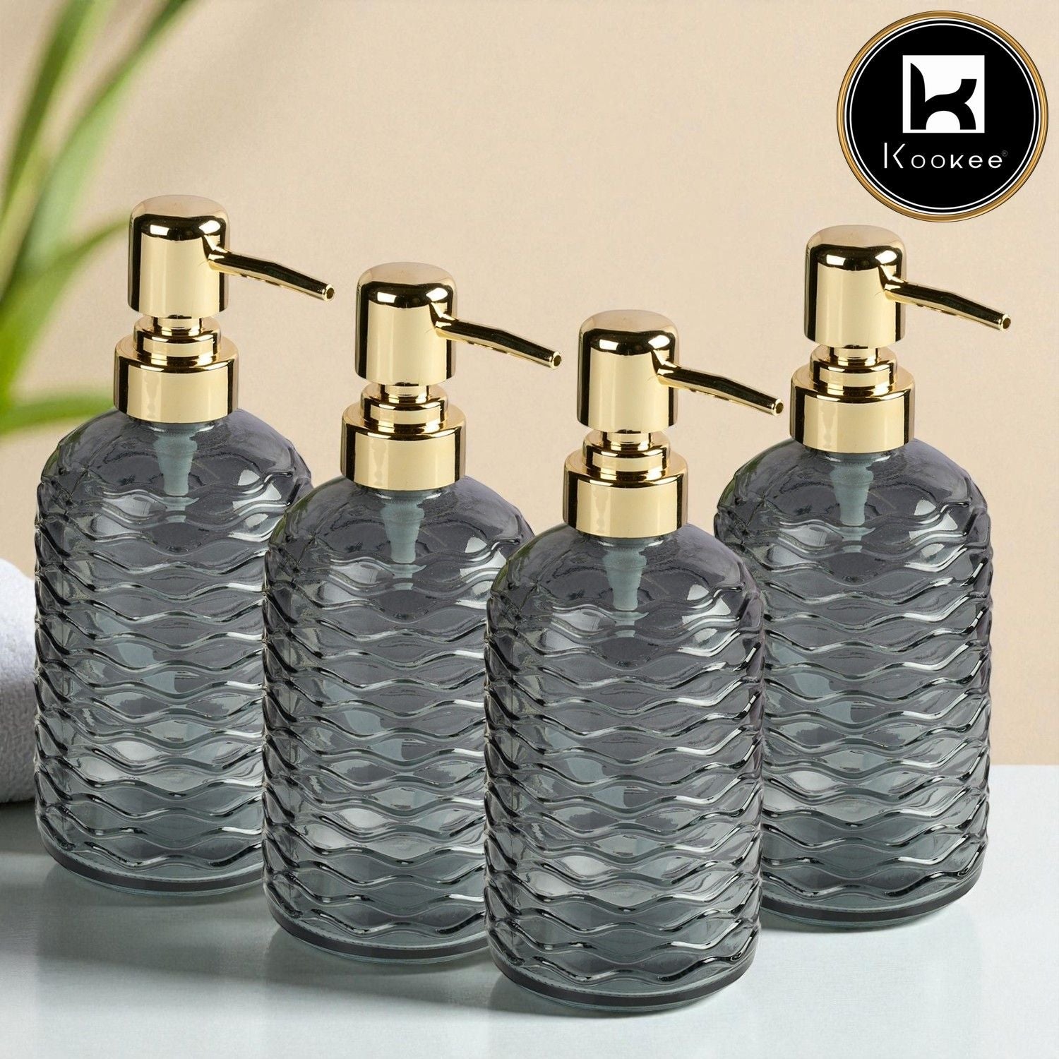 Glass Soap Dispenser for handwash, Blue (Set of 6) (11909)