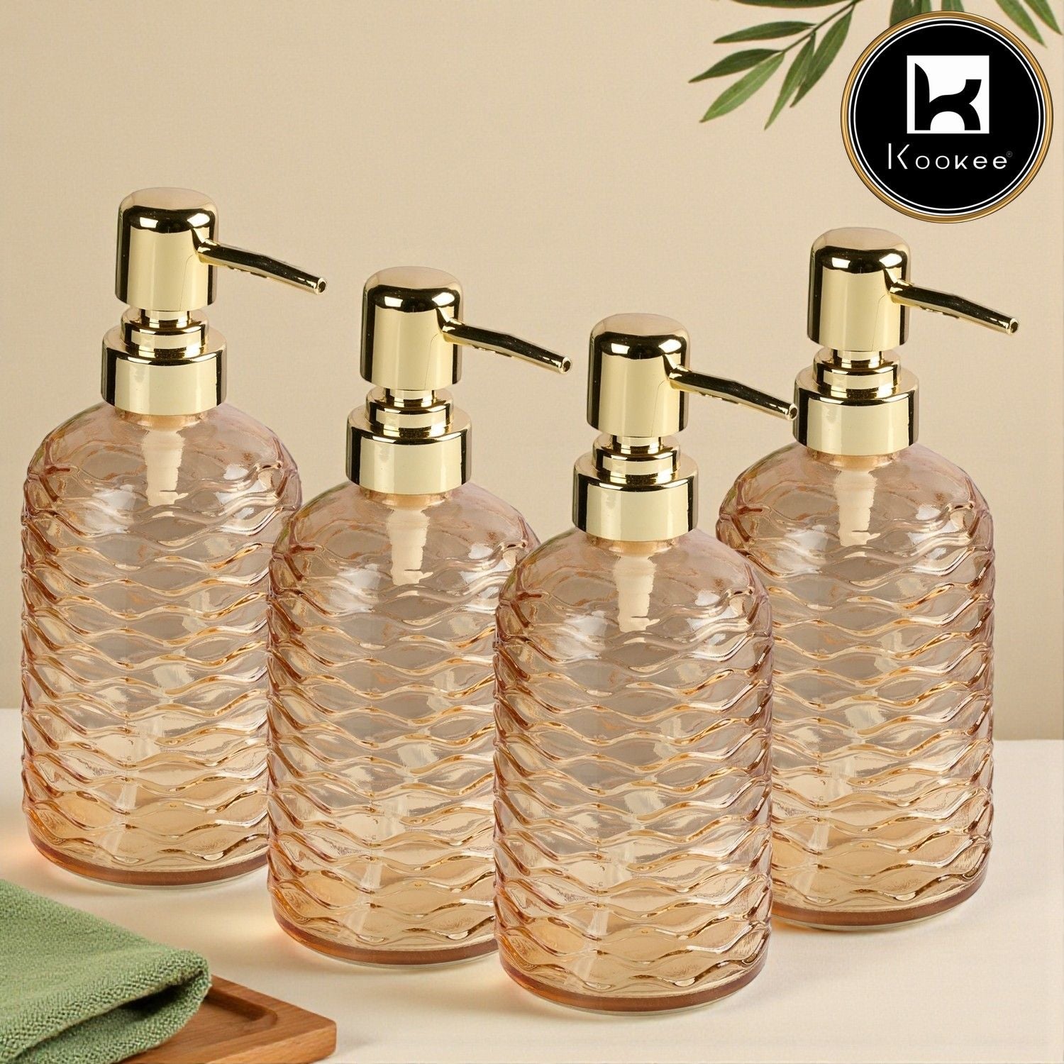 Glass Soap Dispenser for handwash, Grey (Set of 6) (11910)