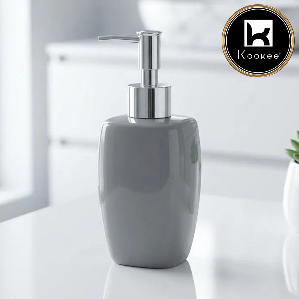 Kookee Ceramic Soap Dispensers, Grey, ART12393