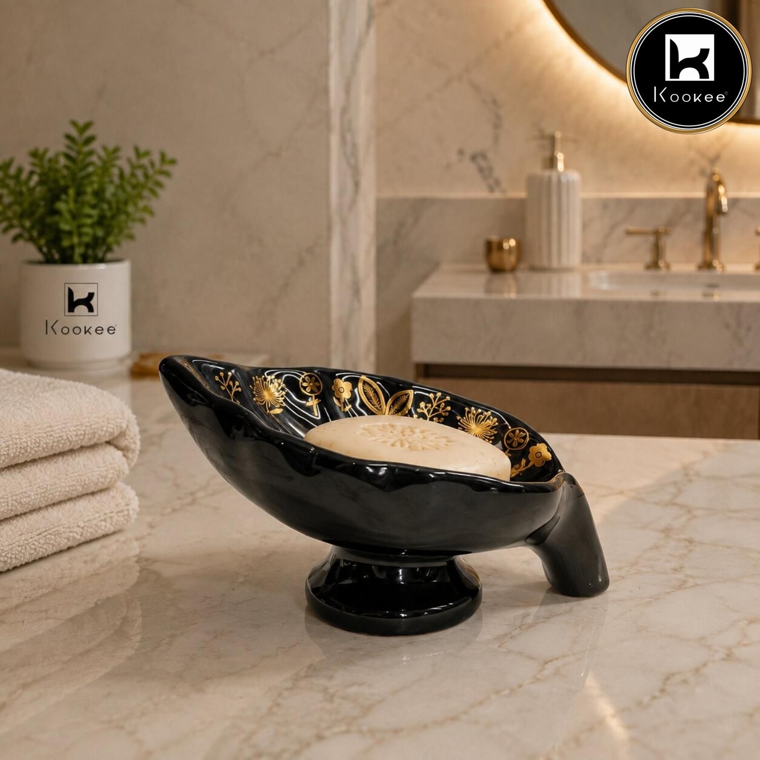 Kookee Soap Holders, Black, ART12402