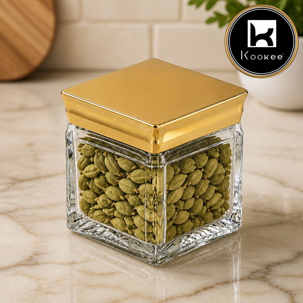 Kookee Canister Jars (Acrylic), Gold, ART12404