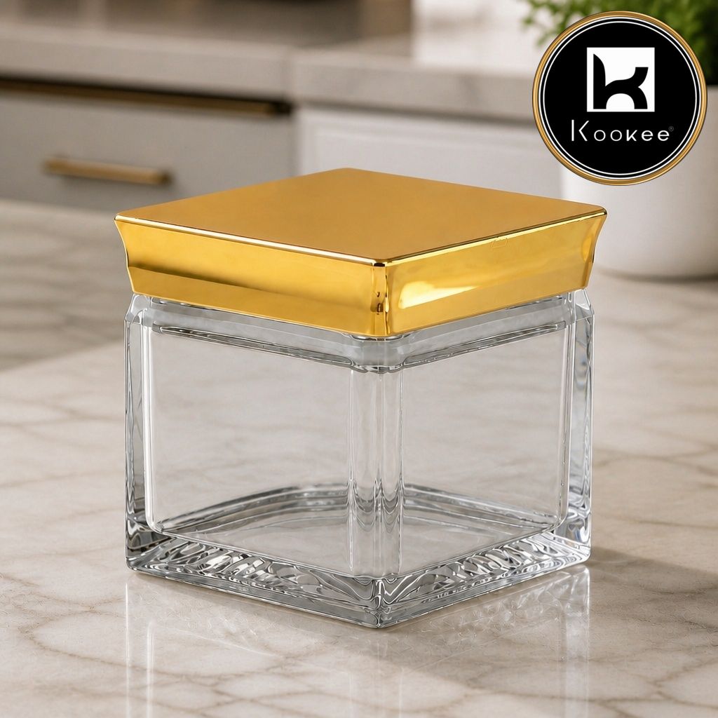Kookee Canister Jars (Acrylic), Gold, ART12404
