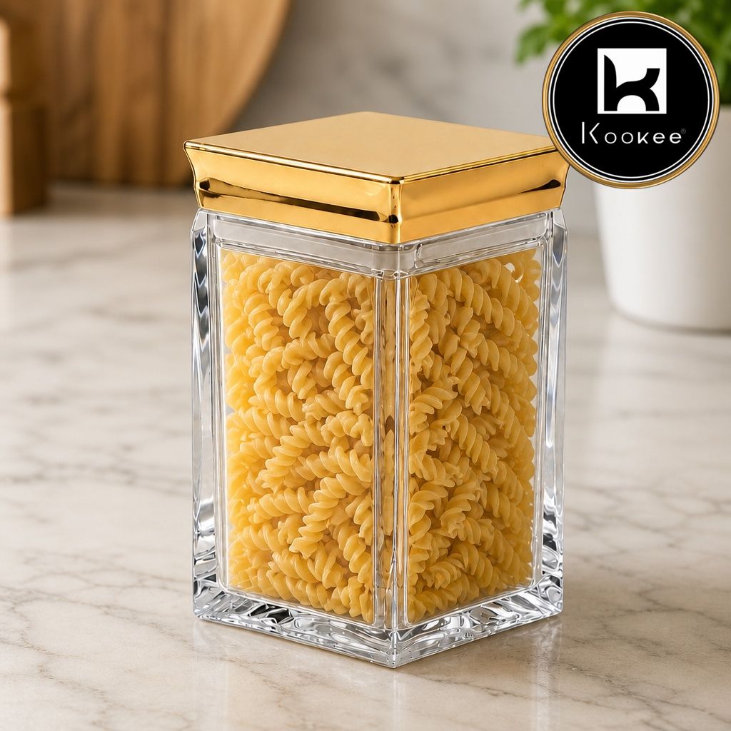 Kookee Canister Jars (Acrylic), Gold, ART12406