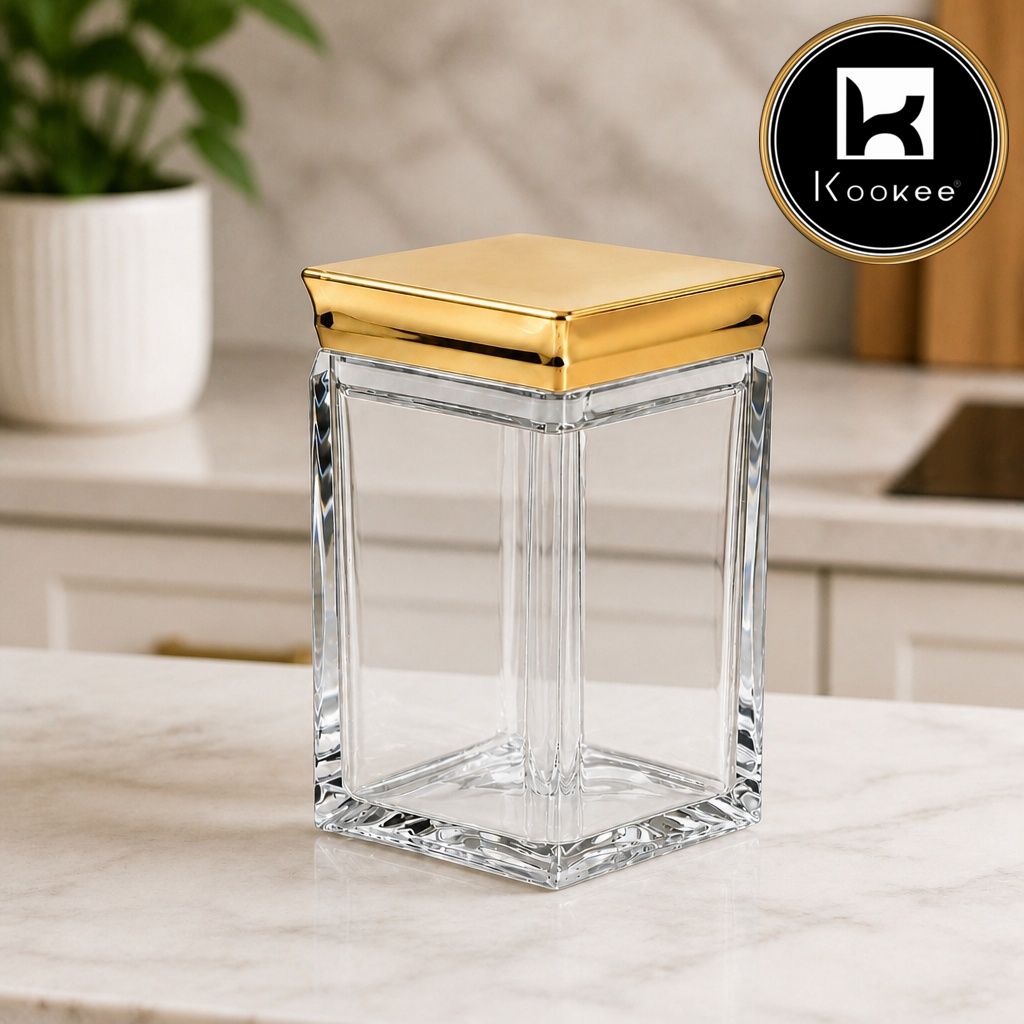 Kookee Canister Jars (Acrylic), Gold, ART12406