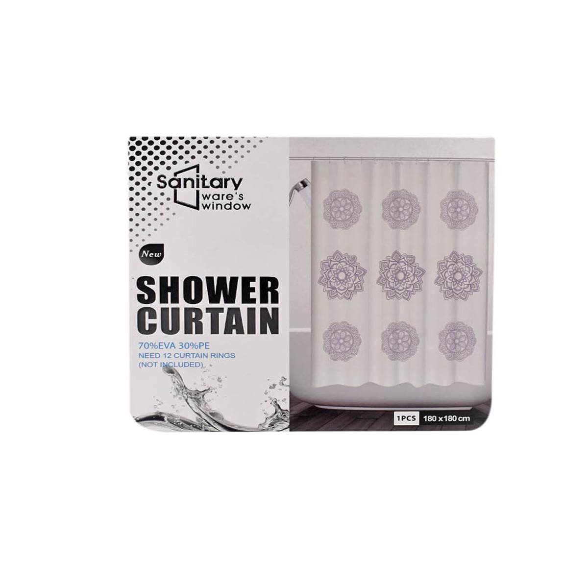 PE Shower Curtains for Shower (180 x 180cm) (JS160030)