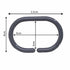 Shower Curtain Rings, 12 C shape Hooks - (JS160902) Grey