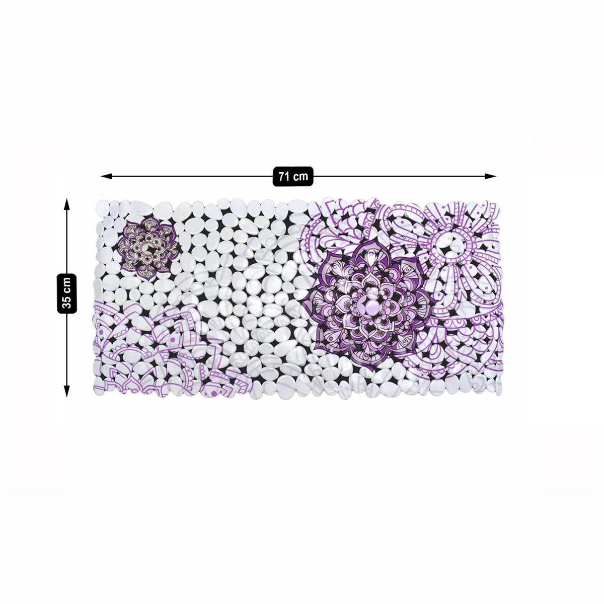 PVC Pebbles Bath Mat for Shower, Bathtub Non-Slip, (71 x 35cm) (JS160121)