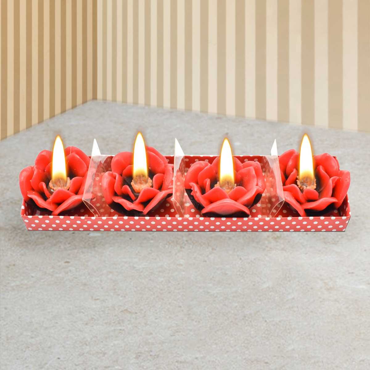 Mini Plant shape Wax Candles in Set of 4 f (YS-004-B)