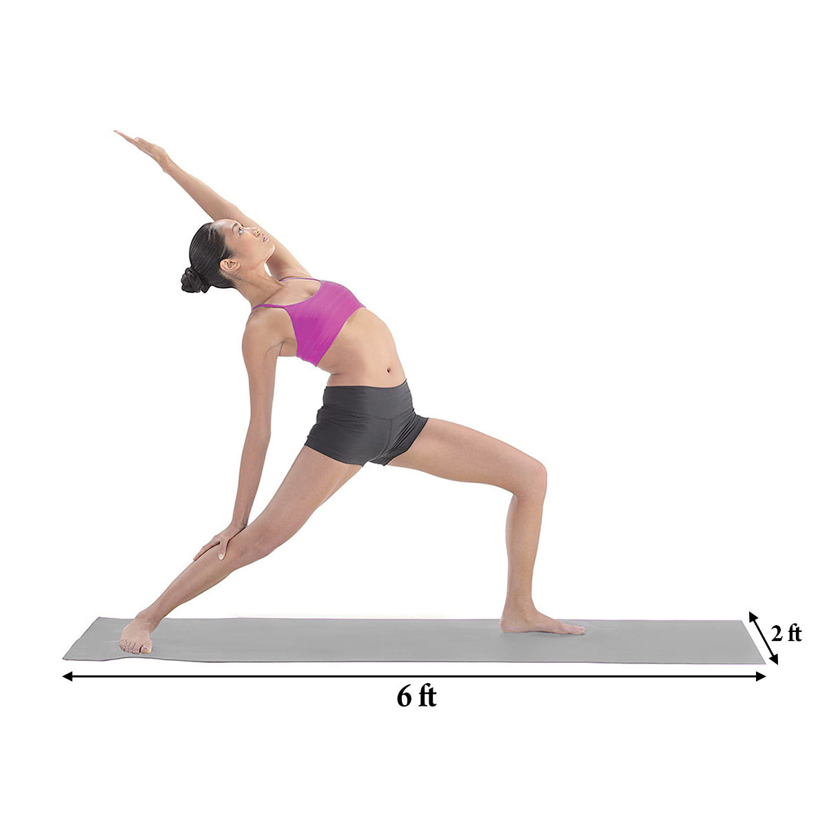 PVC Fitness Yoga Mat 3mm Thick for Workout (6 Feet x 2 Feet) (ART01733)