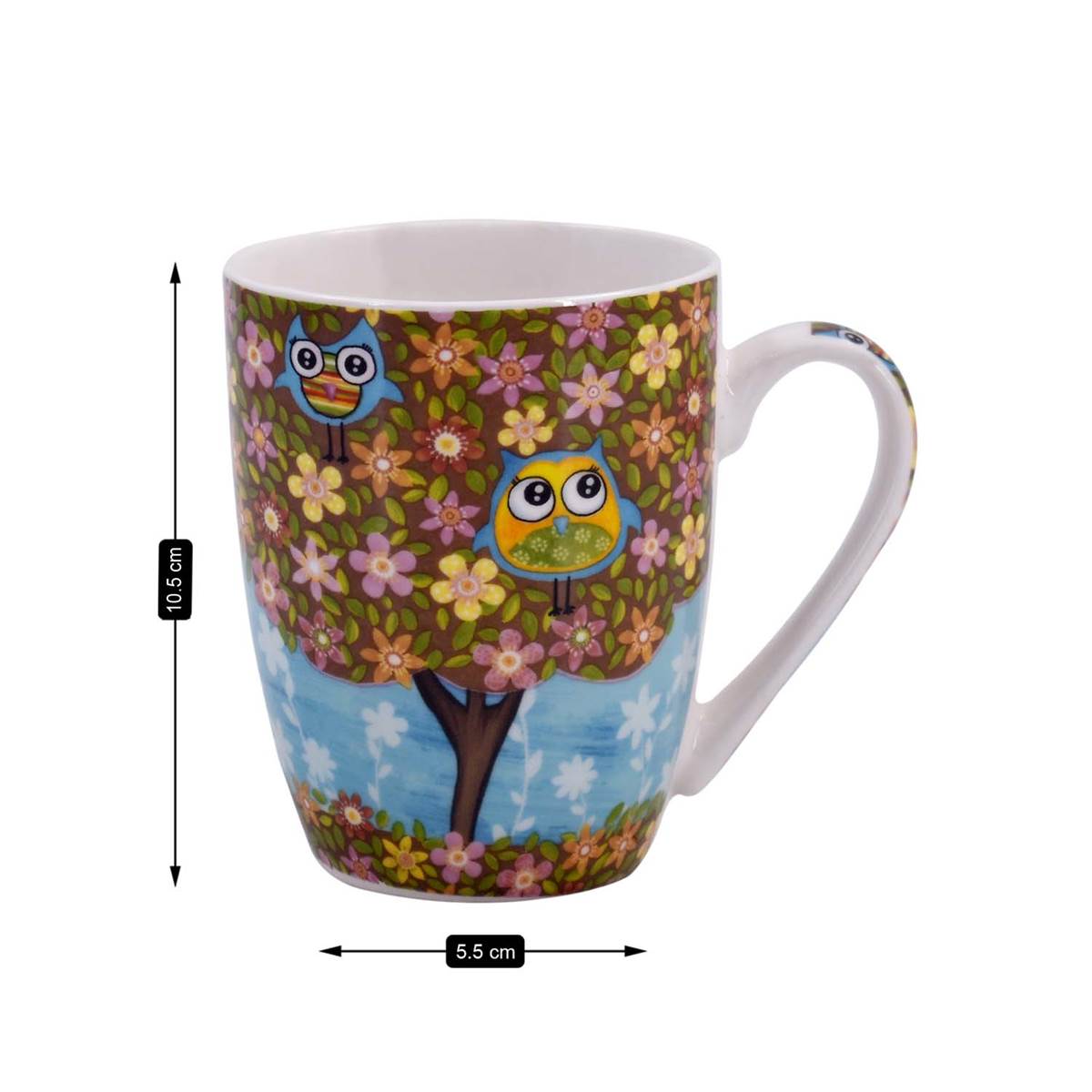 Printed Ceramic Coffee or Tea Mug with handle - 325ml (2904G-B)