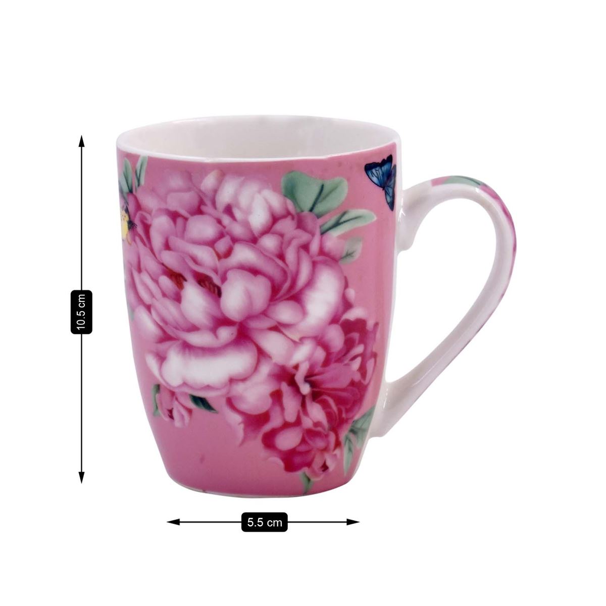 Printed Ceramic Coffee or Tea Mug with handle - 325ml (3268G-B)
