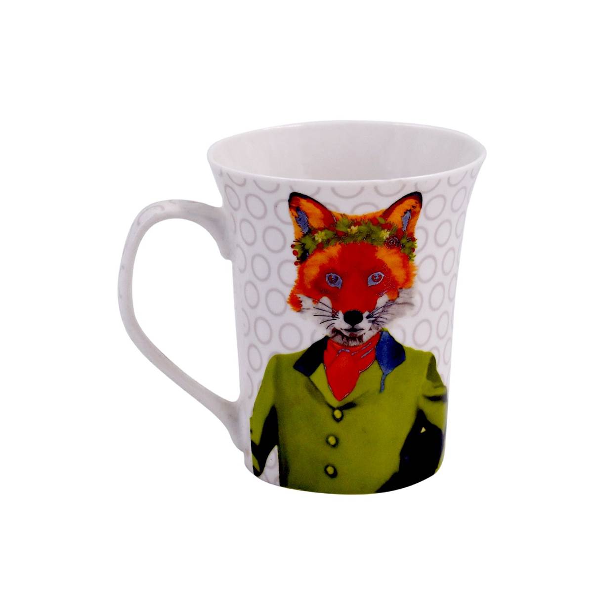Printed Ceramic Tall Coffee or Tea Mug with handle - 325ml (4019C-C)
