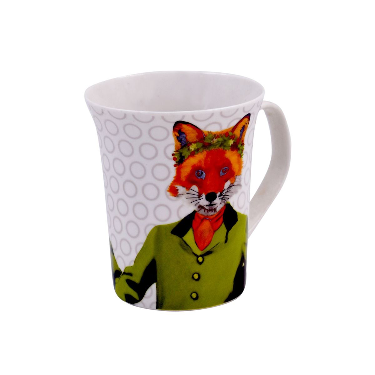 Printed Ceramic Tall Coffee or Tea Mug with handle - 325ml (4019C-C)