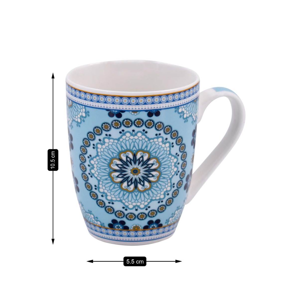 Printed Ceramic Coffee or Tea Mug with handle - 325ml (4129G-A)