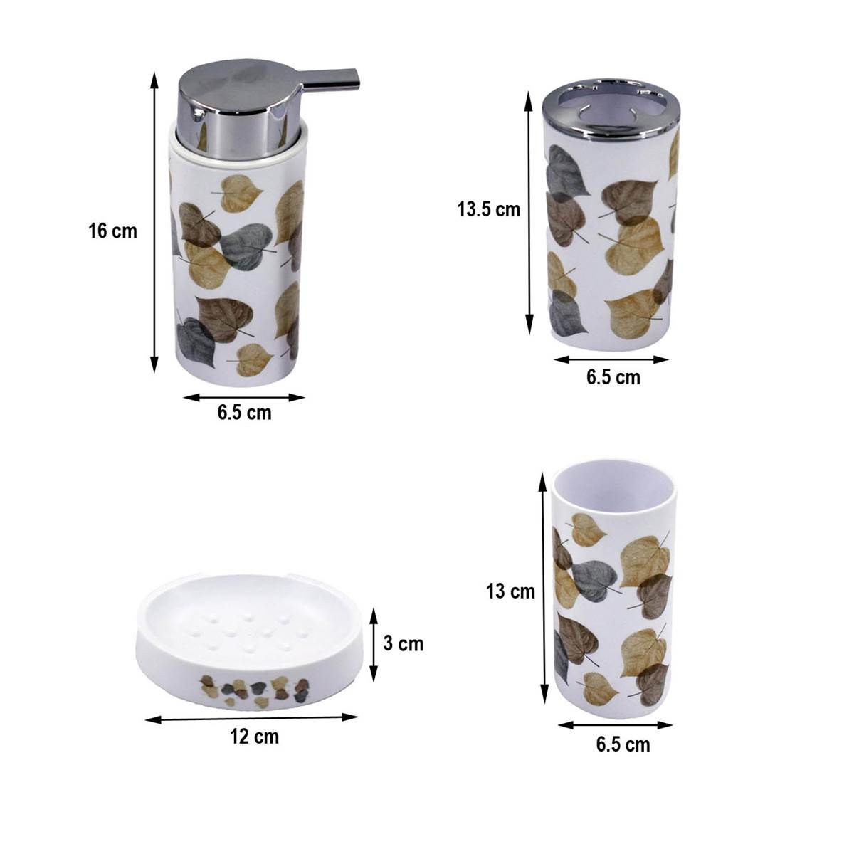 Acrylic Bathroom Accessories Set of 4 Bath Set with Soap Dispenser (5801)