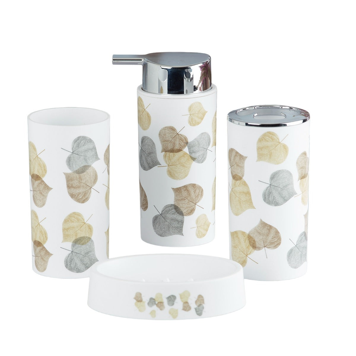 Acrylic Bathroom Accessories Set of 4 Bath Set with Soap Dispenser (5801)