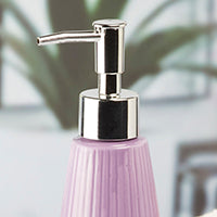 Ceramic Soap Dispenser handwash Pump for Bathroom, Set of 1, Purple (6037)