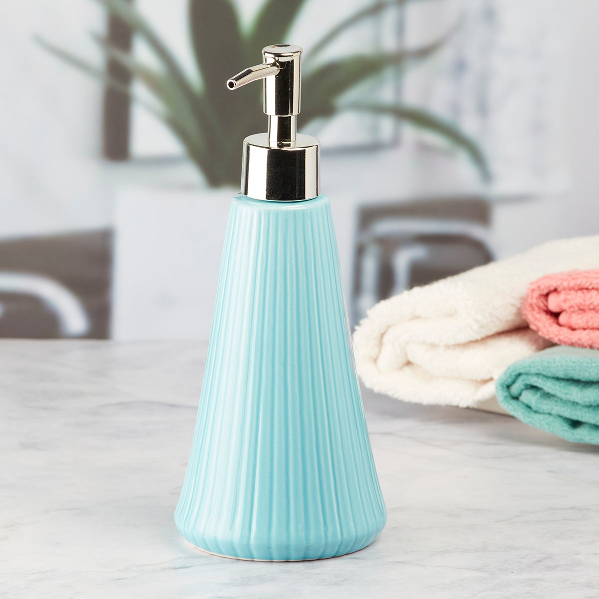 Ceramic Soap Dispenser Pump for Bathroom for Bath Gel, Lotion, Shampoo (6038)