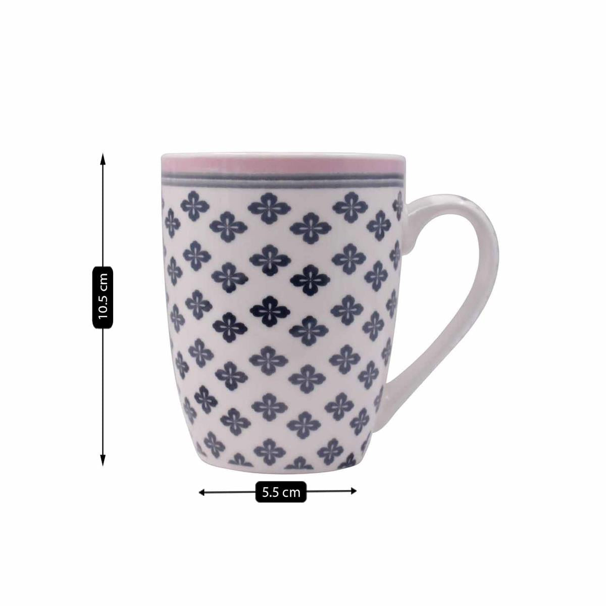 Printed Ceramic Coffee or Tea Mug with handle - 325ml (4124-A)