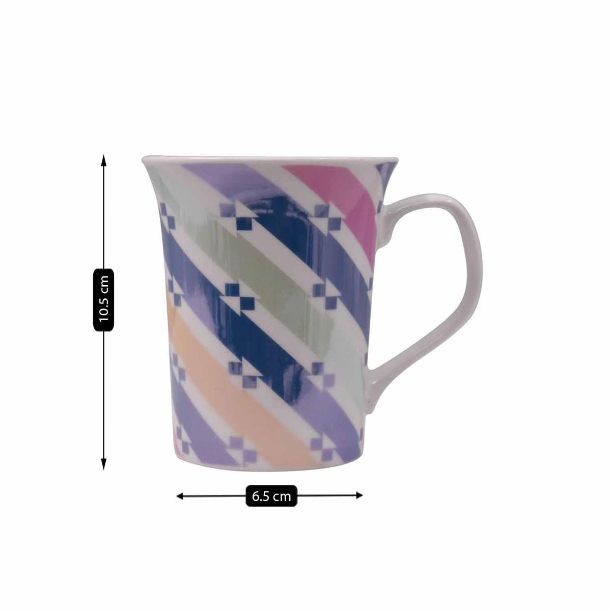 Printed Ceramic Tall Coffee or Tea Mug with handle - 325ml (4118-D)