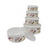 Plastic Airtight Food Storage Container with Lid, Set of 5, Round (141-2B)