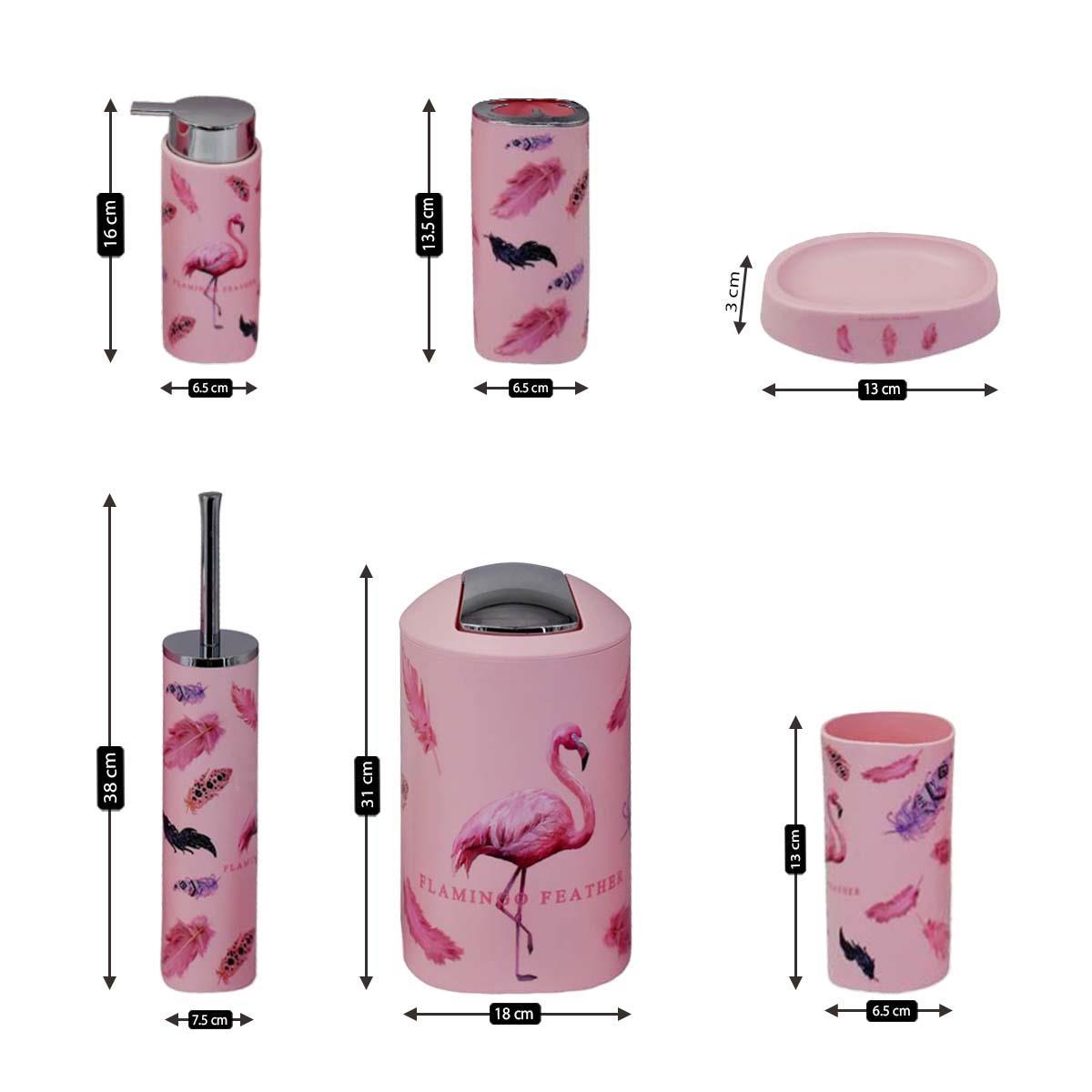 Acrylic Bathroom Accessories Set of 6 Bath Set with Soap Dispenser (6231)