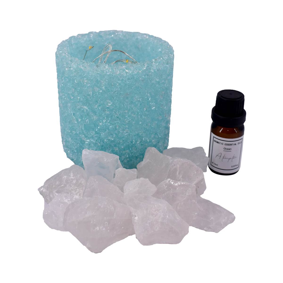 Natural Crystal Aromatherapy with Essential Oil, Electric Diffuser (087-3-F)