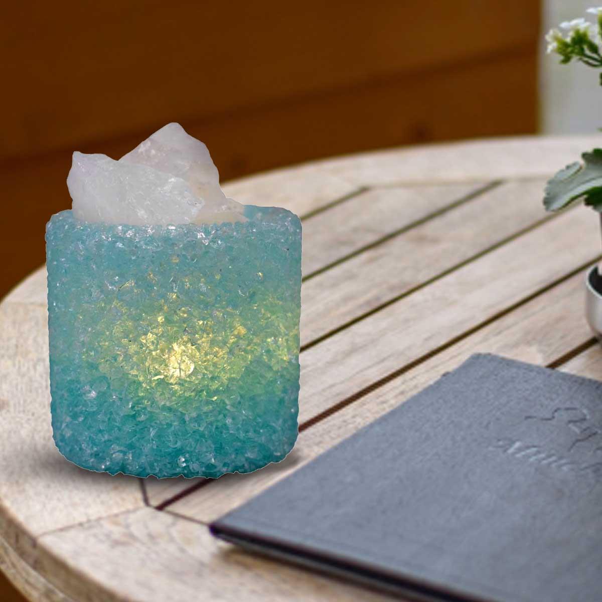 Natural Crystal Aromatherapy with Essential Oil, Electric Diffuser (087-7-F)