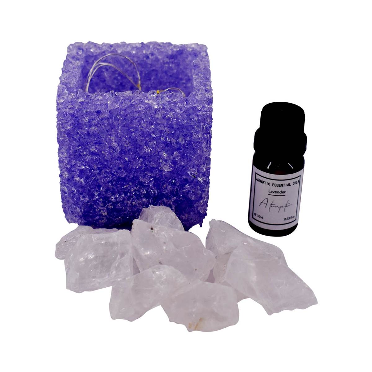 Natural Crystal Aromatherapy with Essential Oil, Electric Diffuser (087-5-B)