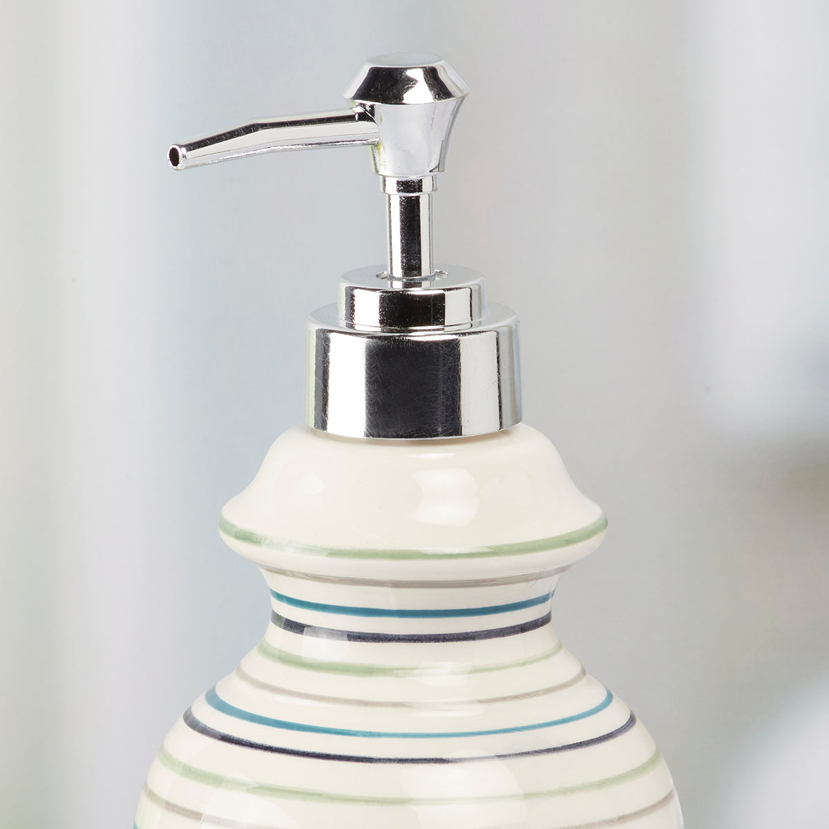 Ceramic Soap Dispenser Pump for Bathroom for Bath Gel, Lotion, Shampoo (7641)