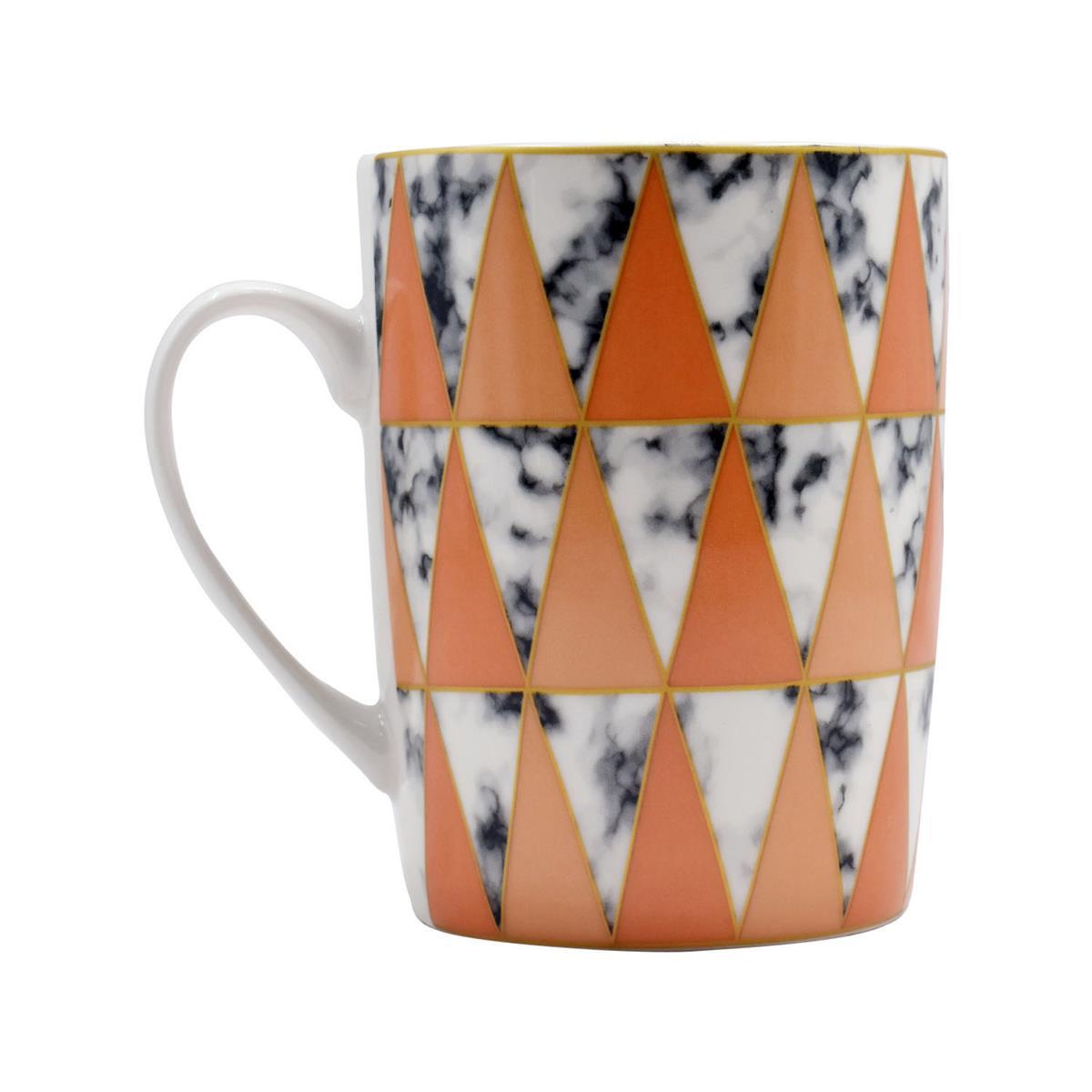 Printed Ceramic Tall Coffee or Tea Mug with handle - 325ml (R4760-D)
