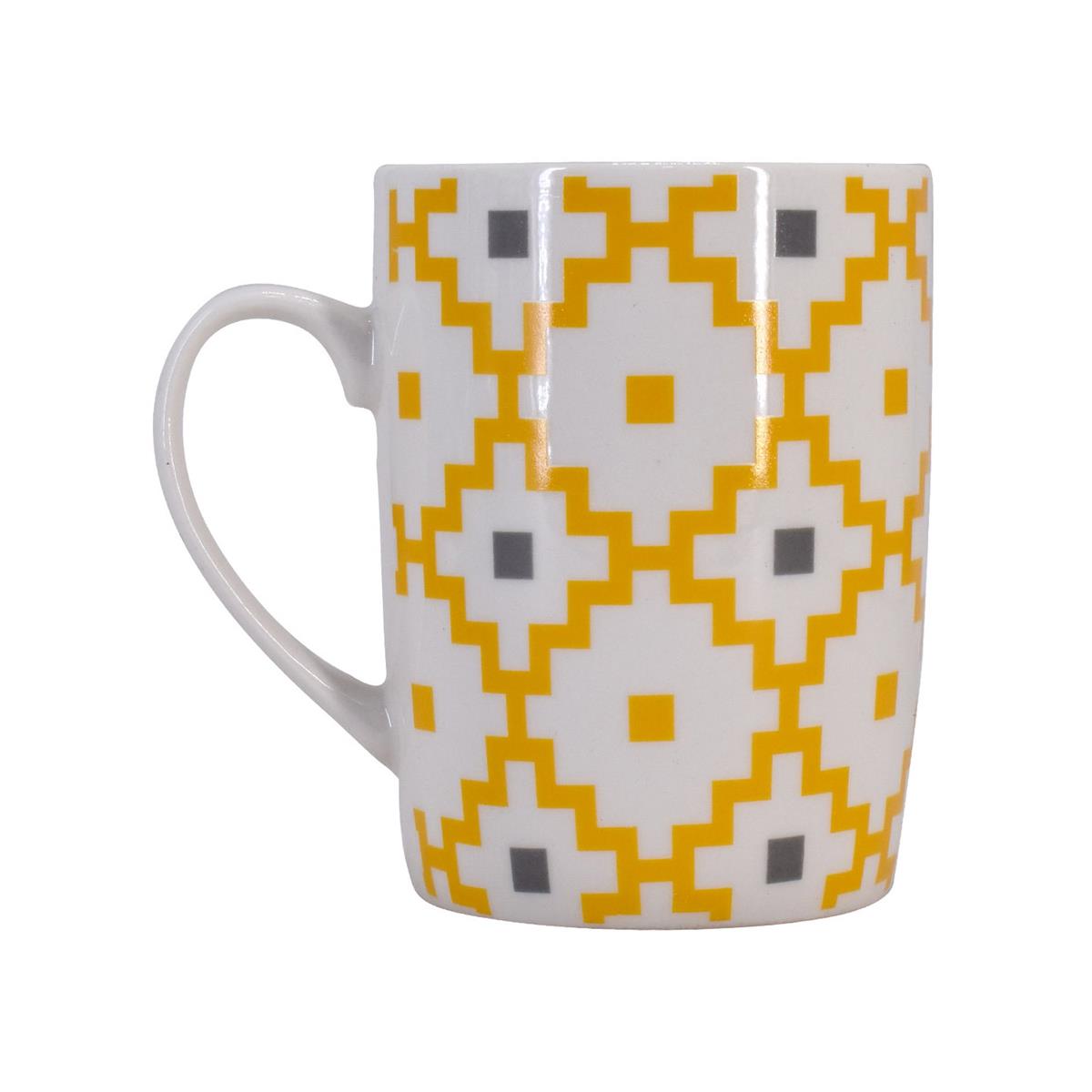 Printed Ceramic Tall Coffee or Tea Mug with handle - 325ml (R4970-A)