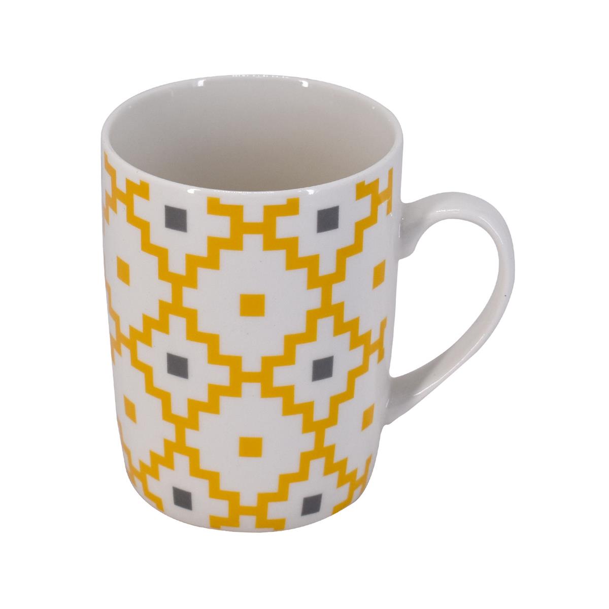 Printed Ceramic Tall Coffee or Tea Mug with handle - 325ml (R4970-A)