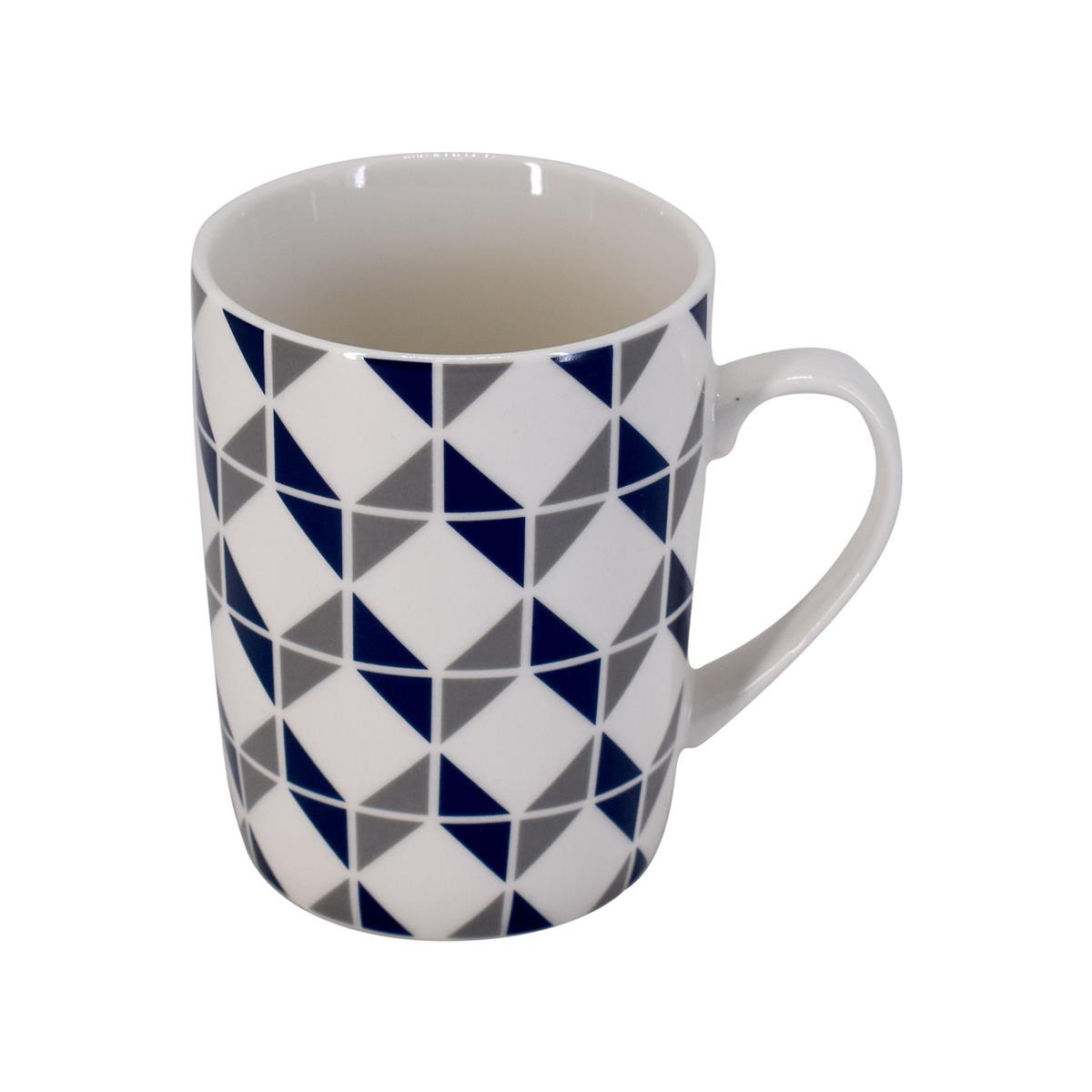 Printed Ceramic Tall Coffee or Tea Mug with handle - 325ml (R4970-B)
