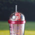 Acrylic Sipper, Cup, Tumbler Frosted with Straw and Lid - 270ml (AP-045-B)