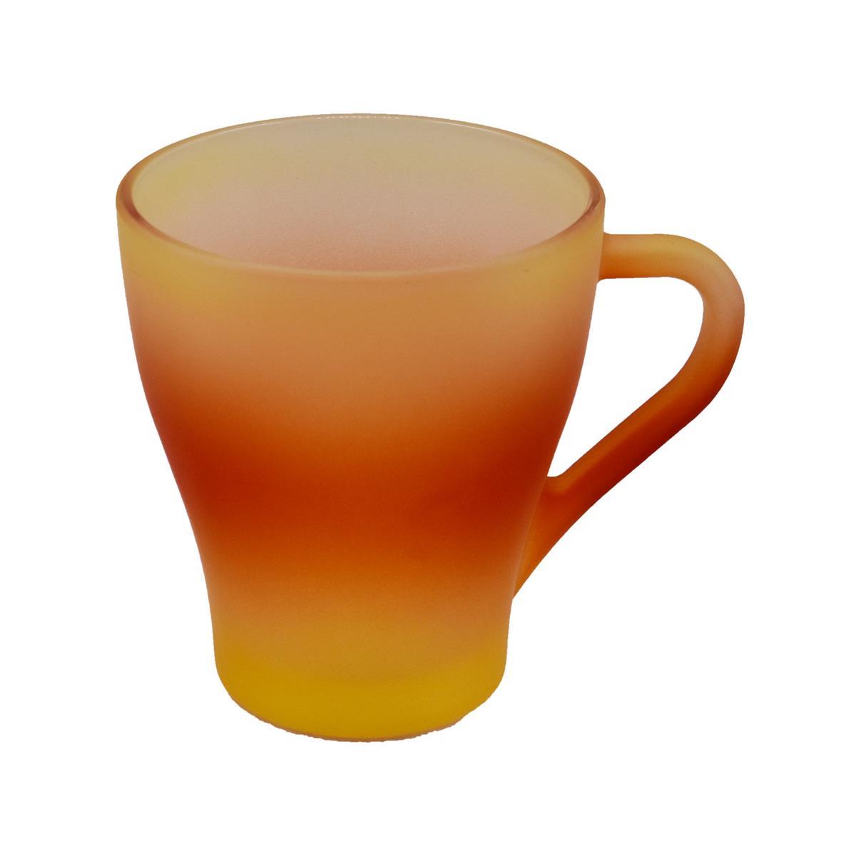 Frosted Glass Coffee or Tea Mug with handle - 225ml (BPY011-F)