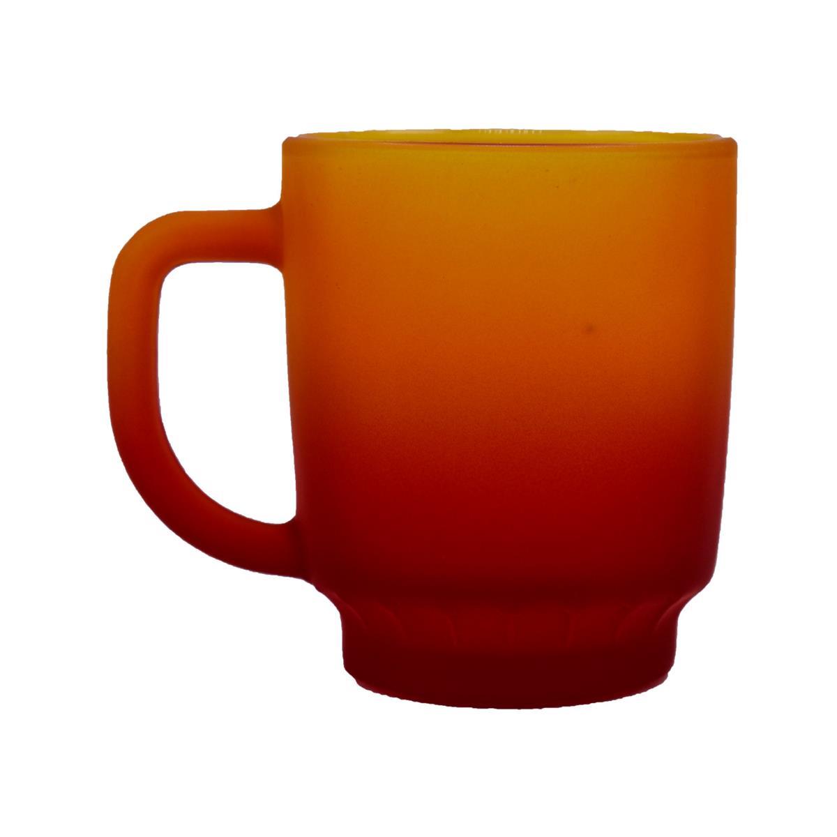 Frosted Glass Coffee or Tea Mug with handle - 225ml (BPY012-D)