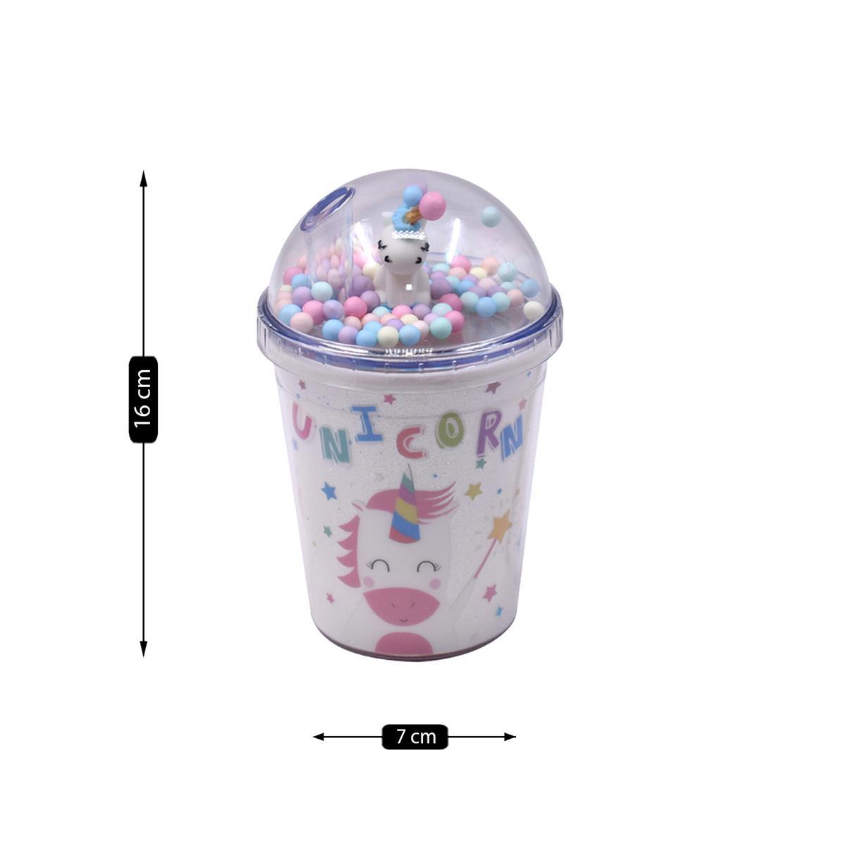 Acrylic Sipper, Cup, Tumbler Frosted with Straw and Lid - 270ml (JL-003-B)