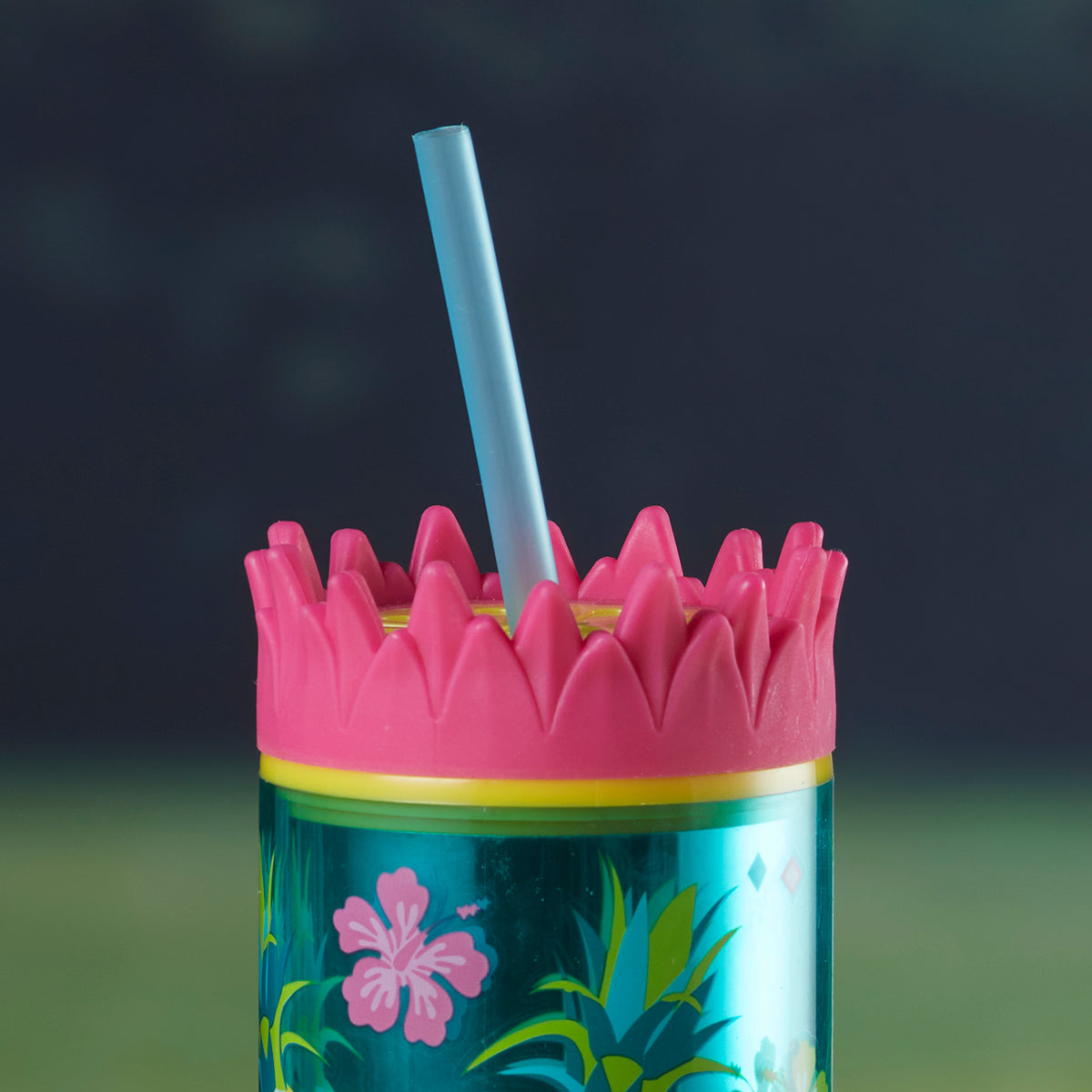Acrylic Sipper, Cup, Tumbler Frosted with Straw and Lid - 275ml (KT-007-A)