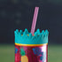 Acrylic Sipper, Cup, Tumbler Frosted with Straw and Lid - 275ml (KT-007-B)