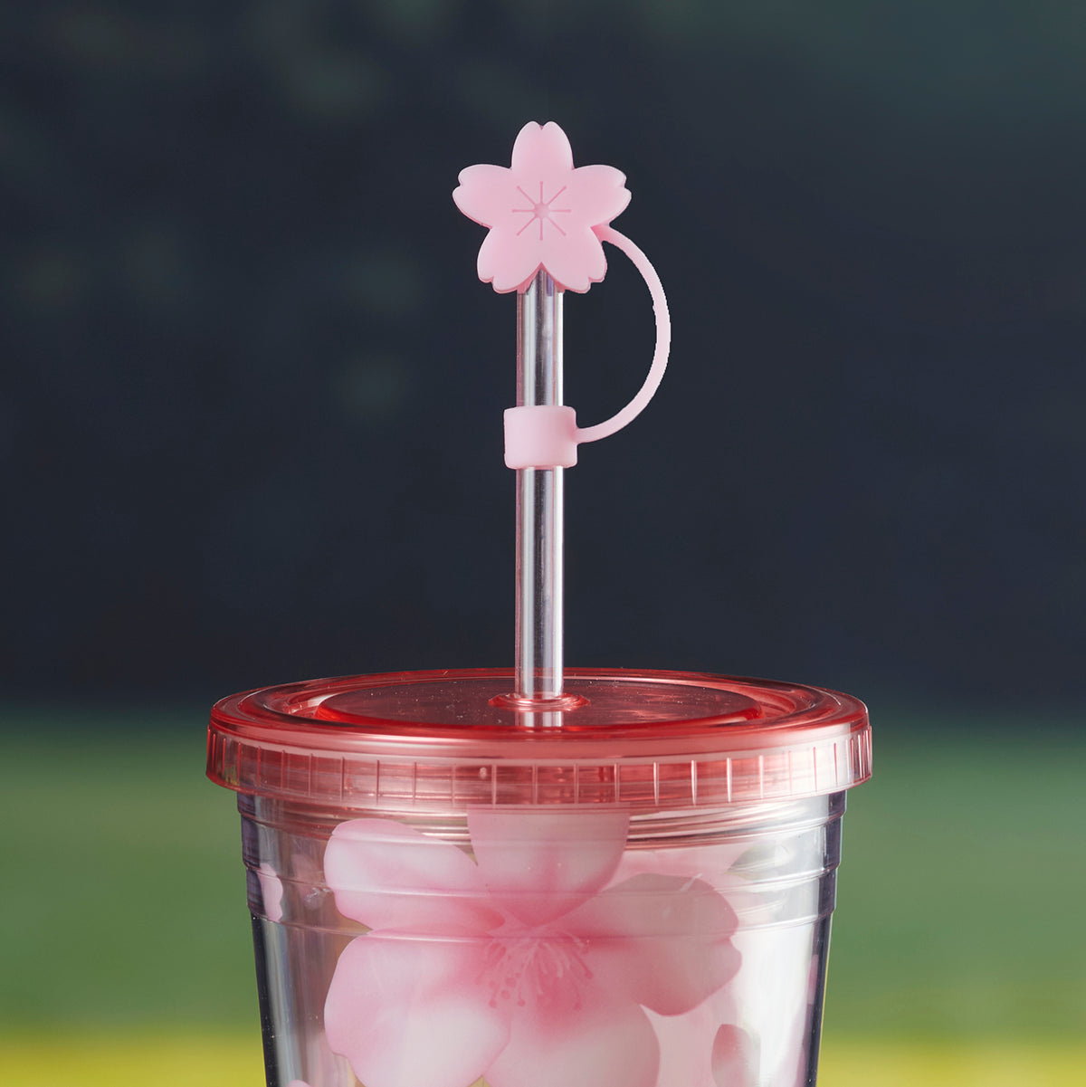 Acrylic Sipper, Cup, Tumbler Frosted with Straw and Lid - 300ml (YH-050-C)